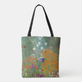 Gustav Klimt Flower Garden Cottage Natuur Tote Bag (Achterkant)