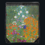 Gustav Klimt Flower Garden Cottage Natuur Trekkoord Rugzakje<br><div class="desc">Een prachtig tuinschilderij - dit is een klassiek schilderij van Gustav Klimt,  genaamd Cottage Garden,  of Bauergarten,  1907,  dat is een close-up van een bloementuin,  een kleurrijk bloemschilderij.</div>
