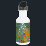 Gustav Klimt Flower Garden Cottage Natuur Waterfles<br><div class="desc">Een prachtig tuinschilderij - dit is een klassiek schilderij van Gustav Klimt,  genaamd Cottage Garden,  of Bauergarten,  1907,  dat is een close-up van een bloementuin,  een kleurrijk bloemschilderij.</div>