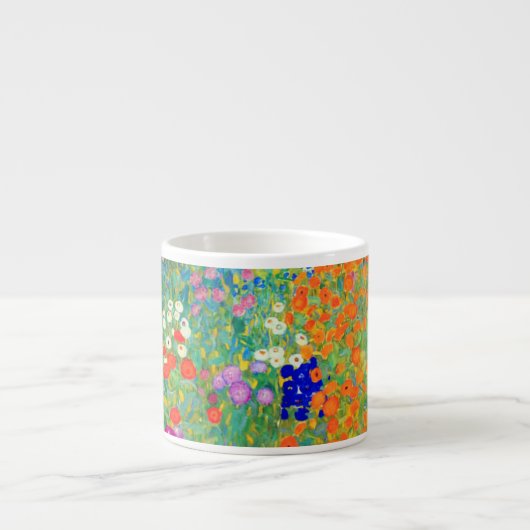 Gustav Klimt Flower Garden Espresso Kop (Voorkant)