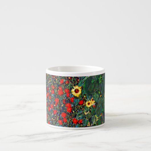 Gustav Klimt Flower Garden Espresso Kop (Voorkant)