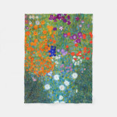 Gustav Klimt Flower Garden Fleece Deken (Voorkant)