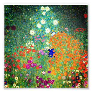 Gustav Klimt Flower Garden Foto Afdruk