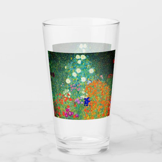 Gustav Klimt Flower Garden Glas (Voorkant)