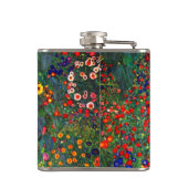 Gustav Klimt Flower Garden Heupfles (Achterkant)