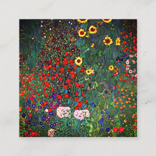 Gustav Klimt Flower Garden Informatiekaartje (Voorkant)