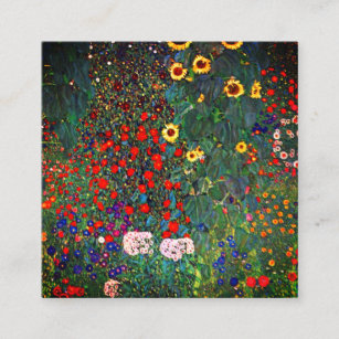 Gustav Klimt Flower Garden Informatiekaartje