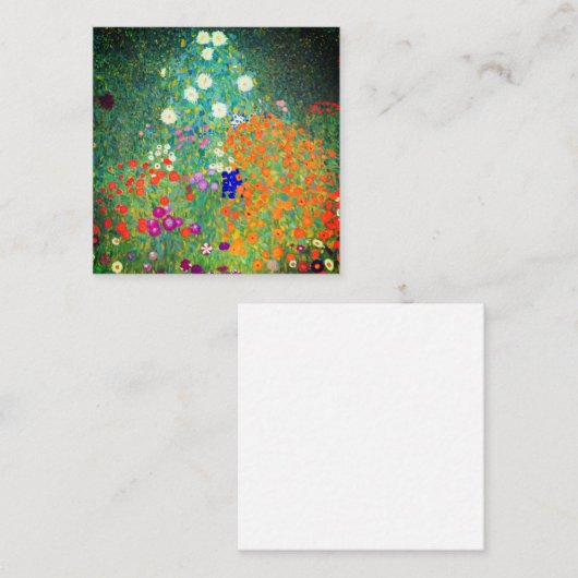 Gustav Klimt Flower Garden Informatiekaartje (Voorkant / Achterkant)