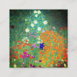 Gustav Klimt Flower Garden Informatiekaartje<br><div class="desc">Kaarten van de behuizing met de oliefilter van Gustav Klimt (1906). Een prachtige tuin van paarse,  rode,  witte,  blauwe en oranje bloemen. Een groot geschenk voor fans van Art Nouveau en Oostenrijkse kunst.</div>