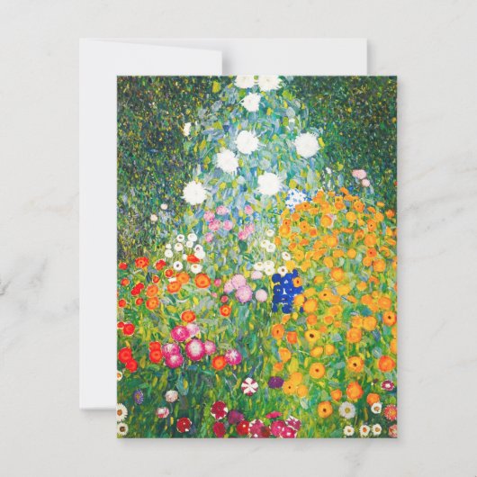 Gustav Klimt Flower Garden Invitations Kaart (Voorkant)