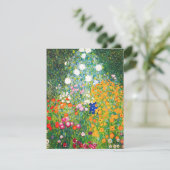 Gustav Klimt Flower Garden Invitations Kaart (Staand voorkant)