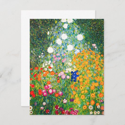 Gustav Klimt Flower Garden Invitations Kaart (Voorkant / Achterkant)