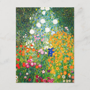 Gustav Klimt Flower Garden Invitations Kaart