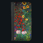 Gustav Klimt Flower Garden iPhone 8/7 Portemonnee Hoesje<br><div class="desc">iPhone Wallet Case met Gustav Klimt's olie-schilderij Boerderij Garden met zonnebloemen (1907). Een prachtige tuin van zonnebloemen en voortreffelijke blauwe,  rode,  paarse,  roze en witte bloemen. Een groot geschenk voor fans van Art Nouveau en Oostenrijkse kunst.</div>