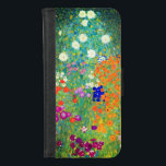 Gustav Klimt Flower Garden iPhone 8/7 Portemonnee Hoesje<br><div class="desc">iPhone Wallet Case met oliefilter van Gustav Klimt (1906). Een prachtige tuin van paarse,  rode,  witte,  blauwe en oranje bloemen. Een groot geschenk voor fans van Art Nouveau en Oostenrijkse kunst.</div>