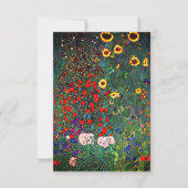 Gustav Klimt Flower Garden Kaart (Voorkant)