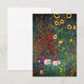 Gustav Klimt Flower Garden Kaart (Voorkant / Achterkant)