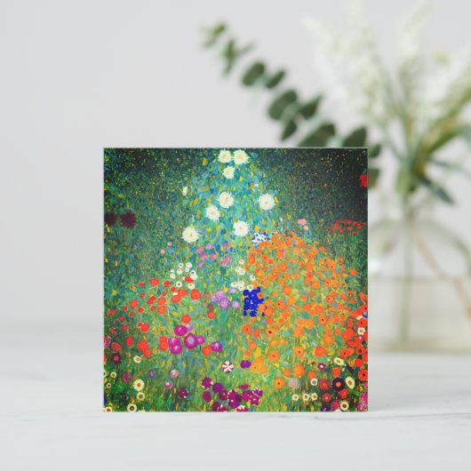 Gustav Klimt Flower Garden Kaart (Staand voorkant)