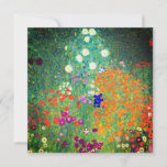 Gustav Klimt Flower Garden Kaart<br><div class="desc">Kaart met oliefilter van Gustav Klimt (1906). Een prachtige tuin van paarse,  rode,  witte,  blauwe en oranje bloemen. Een groot geschenk voor fans van Art Nouveau en Oostenrijkse kunst.</div>