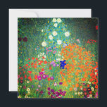 Gustav Klimt Flower Garden Kaart<br><div class="desc">Kaart met oliefilter van Gustav Klimt (1906). Een prachtige tuin van paarse,  rode,  witte,  blauwe en oranje bloemen. Een groot geschenk voor fans van Art Nouveau en Oostenrijkse kunst.</div>