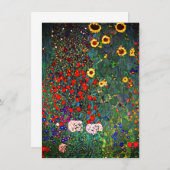 Gustav Klimt Flower Garden Kaart (Voorkant / Achterkant)