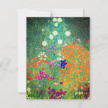 Gustav Klimt Flower Garden Kaart<br><div class="desc">Kaart met oliefilter van Gustav Klimt (1906). Een prachtige tuin van paarse,  rode,  witte,  blauwe en oranje bloemen. Een groot geschenk voor fans van Art Nouveau en Oostenrijkse kunst.</div>