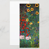 Gustav Klimt Flower Garden Kaart (Voorkant / Achterkant)