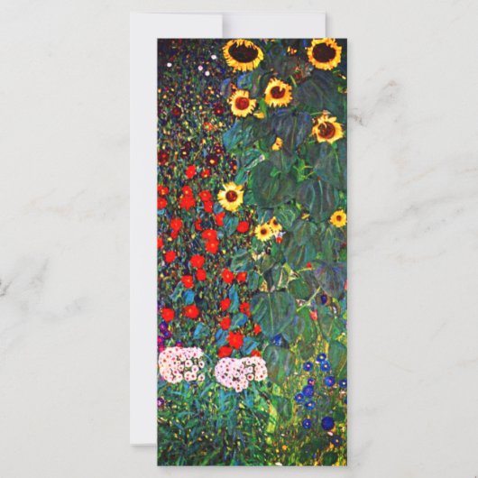 Gustav Klimt Flower Garden Kaart (Voorkant)