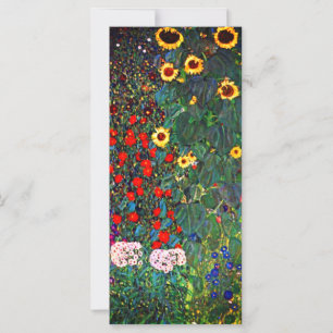 Gustav Klimt Flower Garden Kaart