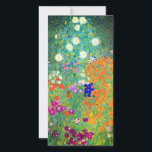 Gustav Klimt Flower Garden Kaart<br><div class="desc">Kaart met oliefilter van Gustav Klimt (1906). Een prachtige tuin van paarse,  rode,  witte,  blauwe en oranje bloemen. Een groot geschenk voor fans van Art Nouveau en Oostenrijkse kunst.</div>