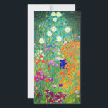Gustav Klimt Flower Garden Kaart<br><div class="desc">Kaart met oliefilter van Gustav Klimt (1906). Een prachtige tuin van paarse,  rode,  witte,  blauwe en oranje bloemen. Een groot geschenk voor fans van Art Nouveau en Oostenrijkse kunst.</div>