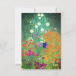 Gustav Klimt Flower Garden Kaart<br><div class="desc">Kaart met oliefilter van Gustav Klimt (1906). Een prachtige tuin van paarse,  rode,  witte,  blauwe en oranje bloemen. Een groot geschenk voor fans van Art Nouveau en Oostenrijkse kunst.</div>