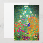 Gustav Klimt Flower Garden Kaart (Voorkant / Achterkant)