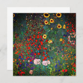 Gustav Klimt Flower Garden Kaart (Voorkant / Achterkant)