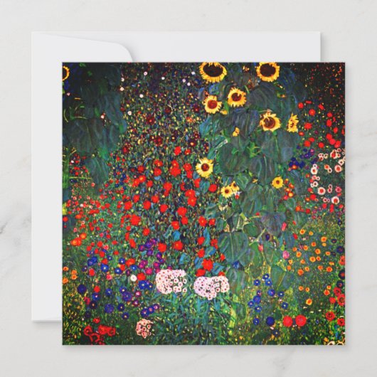 Gustav Klimt Flower Garden Kaart (Voorkant)
