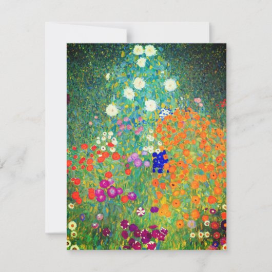 Gustav Klimt Flower Garden Kaart (Voorkant)