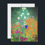 Gustav Klimt Flower Garden Kaart<br><div class="desc">Kaart met oliefilter van Gustav Klimt (1906). Een prachtige tuin van paarse,  rode,  witte,  blauwe en oranje bloemen. Een groot geschenk voor fans van Art Nouveau en Oostenrijkse kunst.</div>