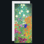 Gustav Klimt Flower Garden Kaart<br><div class="desc">Kaart met oliefilter van Gustav Klimt (1906). Een prachtige tuin van paarse,  rode,  witte,  blauwe en oranje bloemen. Een groot geschenk voor fans van Art Nouveau en Oostenrijkse kunst.</div>
