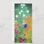 Gustav Klimt Flower Garden Kaart<br><div class="desc">Kaart met oliefilter van Gustav Klimt (1906). Een prachtige tuin van paarse,  rode,  witte,  blauwe en oranje bloemen. Een groot geschenk voor fans van Art Nouveau en Oostenrijkse kunst.</div>