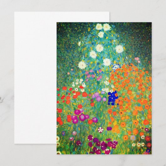 Gustav Klimt Flower Garden Kaart (Voorkant / Achterkant)