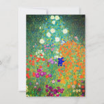 Gustav Klimt Flower Garden Kaart<br><div class="desc">Kaart met oliefilter van Gustav Klimt (1906). Een prachtige tuin van paarse,  rode,  witte,  blauwe en oranje bloemen. Een groot geschenk voor fans van Art Nouveau en Oostenrijkse kunst.</div>