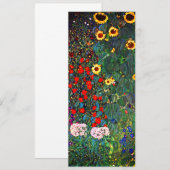 Gustav Klimt Flower Garden Kaart (Voorkant / Achterkant)