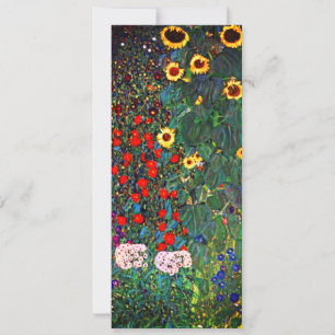 Gustav Klimt Flower Garden Kaart