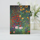 Gustav Klimt Flower Garden Kaart (Staand voorkant)