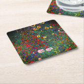 Gustav Klimt Flower Garden Kartonnen Onderzetters (Schuin)