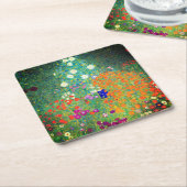 Gustav Klimt Flower Garden Kartonnen Onderzetters (Schuin)