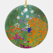 Gustav Klimt Flower Garden Keramisch Ornament (Achterkant)
