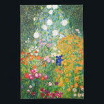 Gustav Klimt Flower Garden Kitchen Towel Theedoek<br><div class="desc">keukenhanddoek van de Gustav Klimt Flower Garden. Olieverf op canvas vanaf 1907. Flower Garden is een van de beroemdste landschapsschilderijen van Klimt. De zomerkleuren barstten in dit werk uit met een prachtige mix van oranje, rode, paarse, blauwe, roze en witte bloesems. Een groot geschenk voor fans van Gustav Klimt, een...</div>