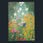 Gustav Klimt Flower Garden Kitchen Towel Theedoek<br><div class="desc">keukenhanddoek van de Gustav Klimt Flower Garden. Olieverf op canvas vanaf 1907. Flower Garden is een van de beroemdste landschapsschilderijen van Klimt. De zomerkleuren barstten in dit werk uit met een prachtige mix van oranje, rode, paarse, blauwe, roze en witte bloesems. Een groot geschenk voor fans van Gustav Klimt, een...</div>