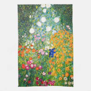 Gustav Klimt Flower Garden Kitchen Towel Theedoek